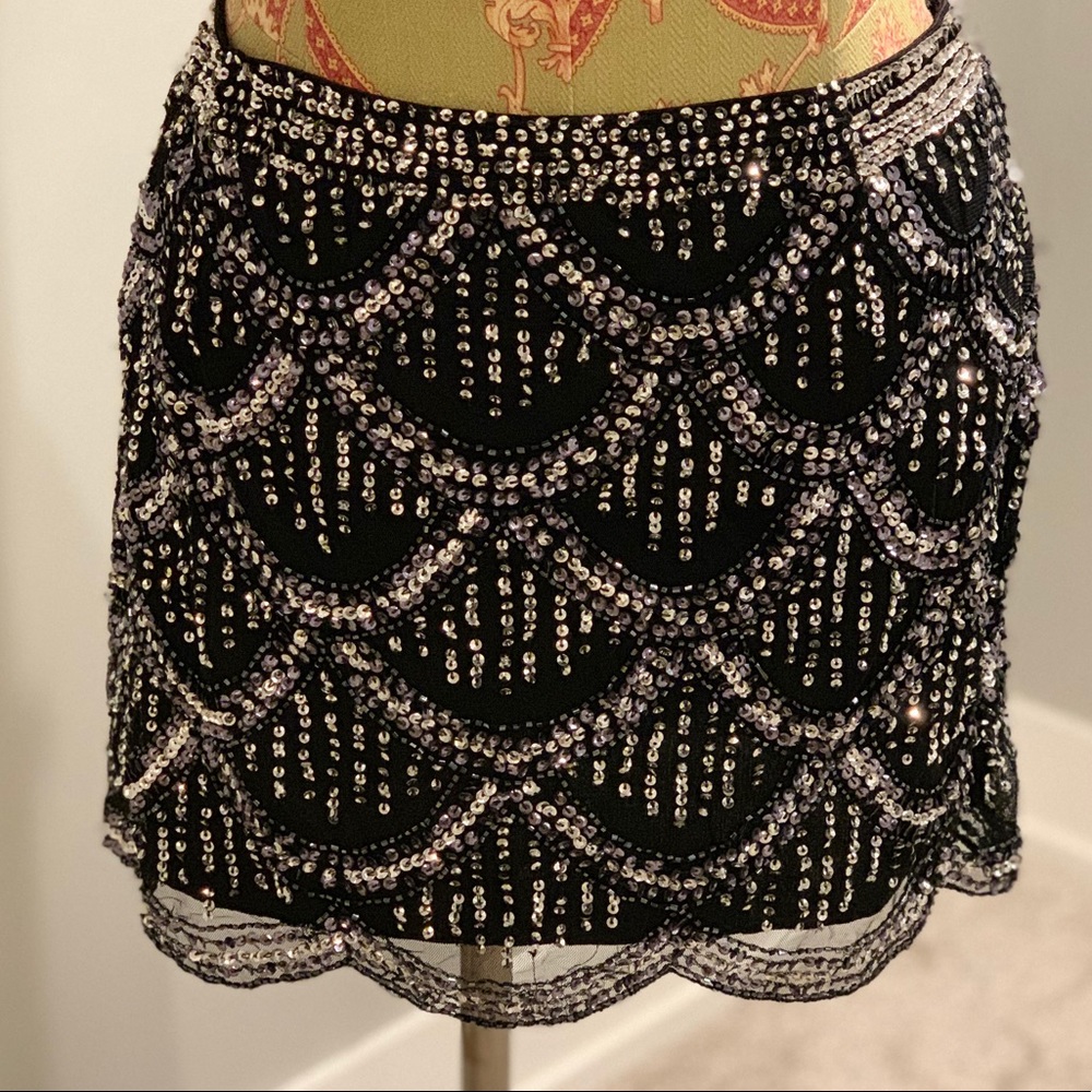 Sequined Mini Skirt